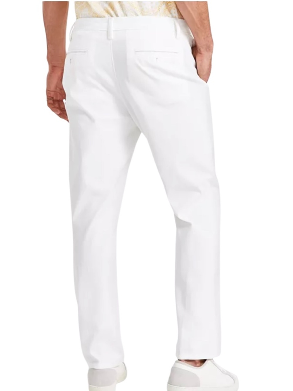 Club Room Men's Four-Way Stretch Pants, Bright White Size 34x32 - NWT - Picture 2 of 2